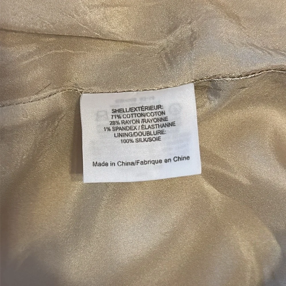 Tory Burch Denise A-line cream silk lined 8 zipper tweed textured mini skirt - Picture 12 of 15